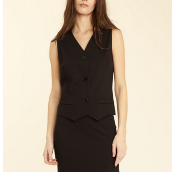 NWT Ponte Italian Button-Down Vest S, L - Picture 1 of 3